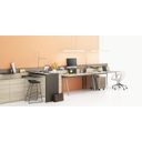 Büro-Besprechungstisch DOUBLE LAYERS, ohne Trennwände, Eiche natur / Eiche gebeizt