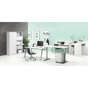 Büro-Besprechungstisch DOUBLE LAYERS, ohne Trennwände, weiß