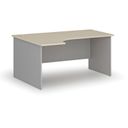 Büro-Eckschreibtisch PRIMO GRAY, 1600 x 1200 mm, links, grau/Birke