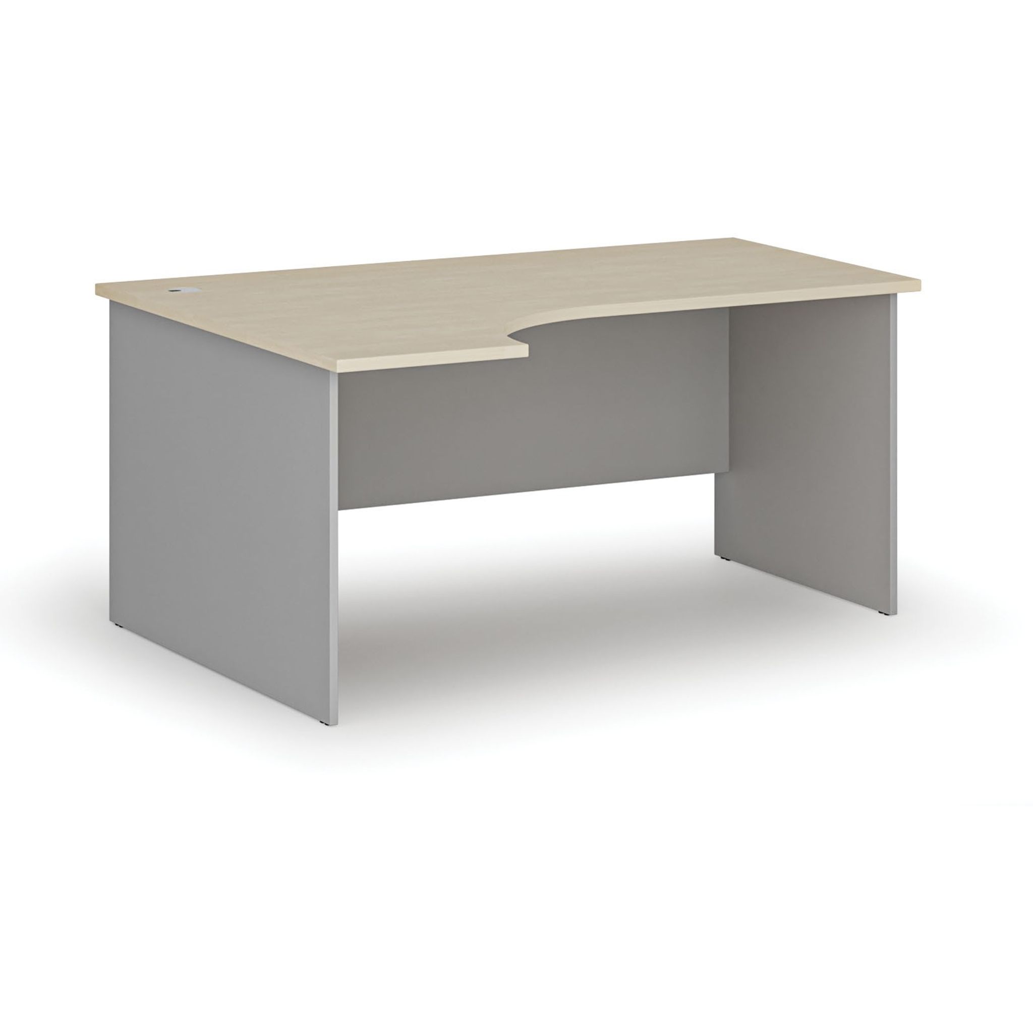 Büro-Eckschreibtisch PRIMO GRAY, 1600 x 1200 mm, links