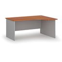 Büro-Eckschreibtisch PRIMO GRAY, 1600 x 1200 mm, rechts, grau/Kirsche