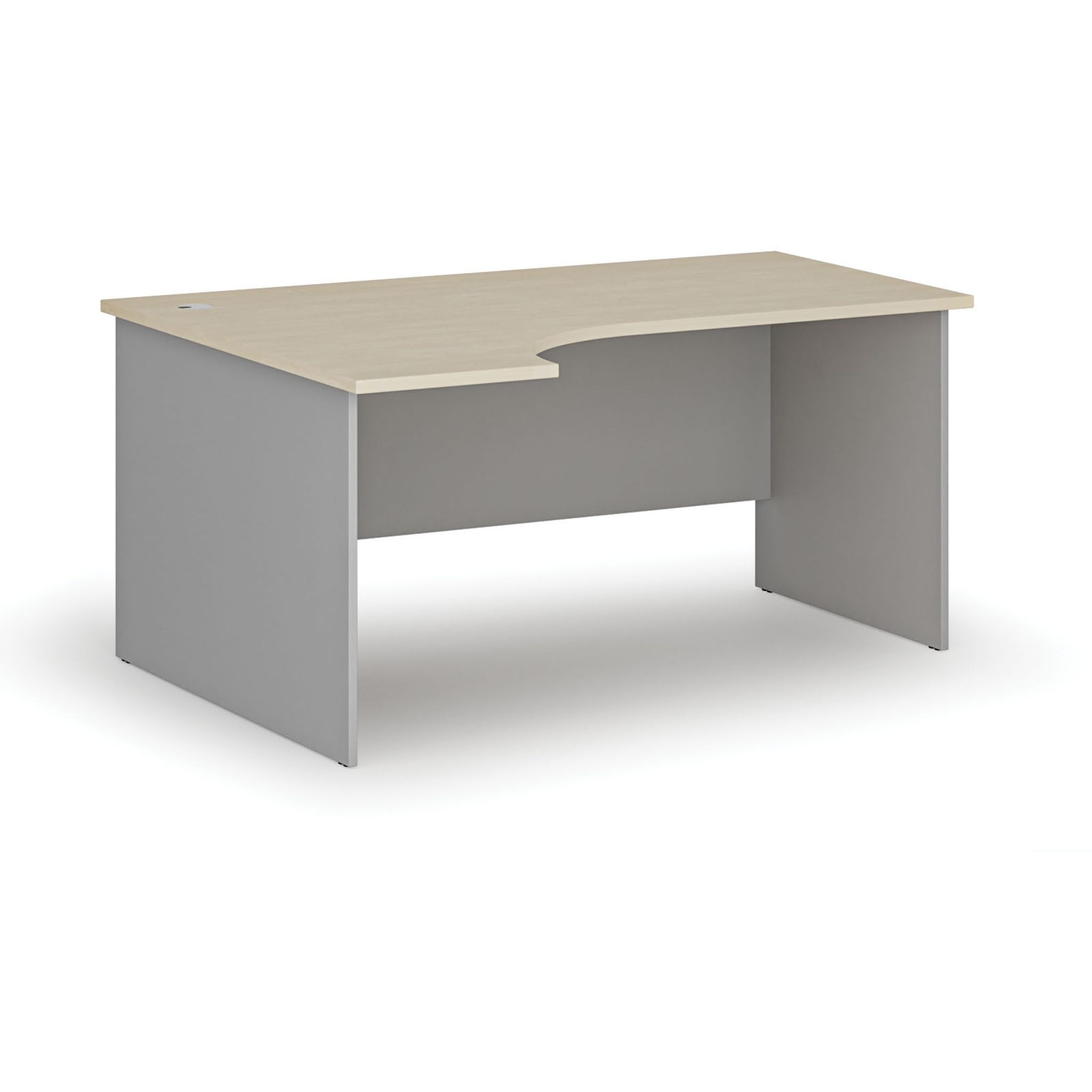 Büro-Eckschreibtisch PRIMO GRAY, 160x120 cm, links