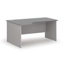 Büro-Eckschreibtisch PRIMO GRAY, 160x120 cm, links, grau/Graphit