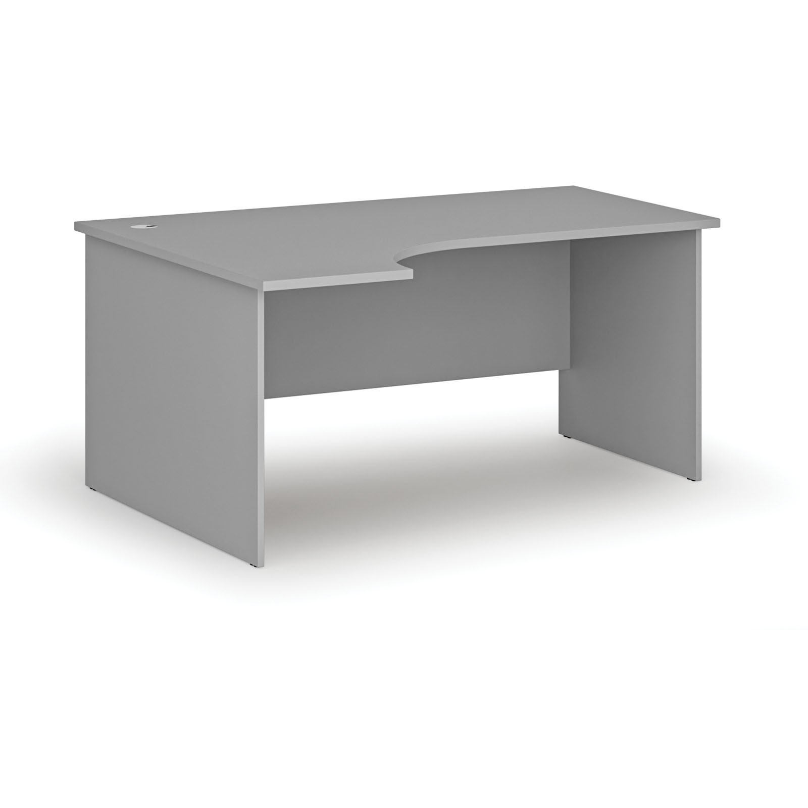 B2B Partner Büro-Eckschreibtisch PRIMO GRAY, 160x120 cm, links, grau