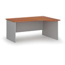 Büro-Eckschreibtisch PRIMO GRAY, 160x120 cm, rechts, grau/Kirsche