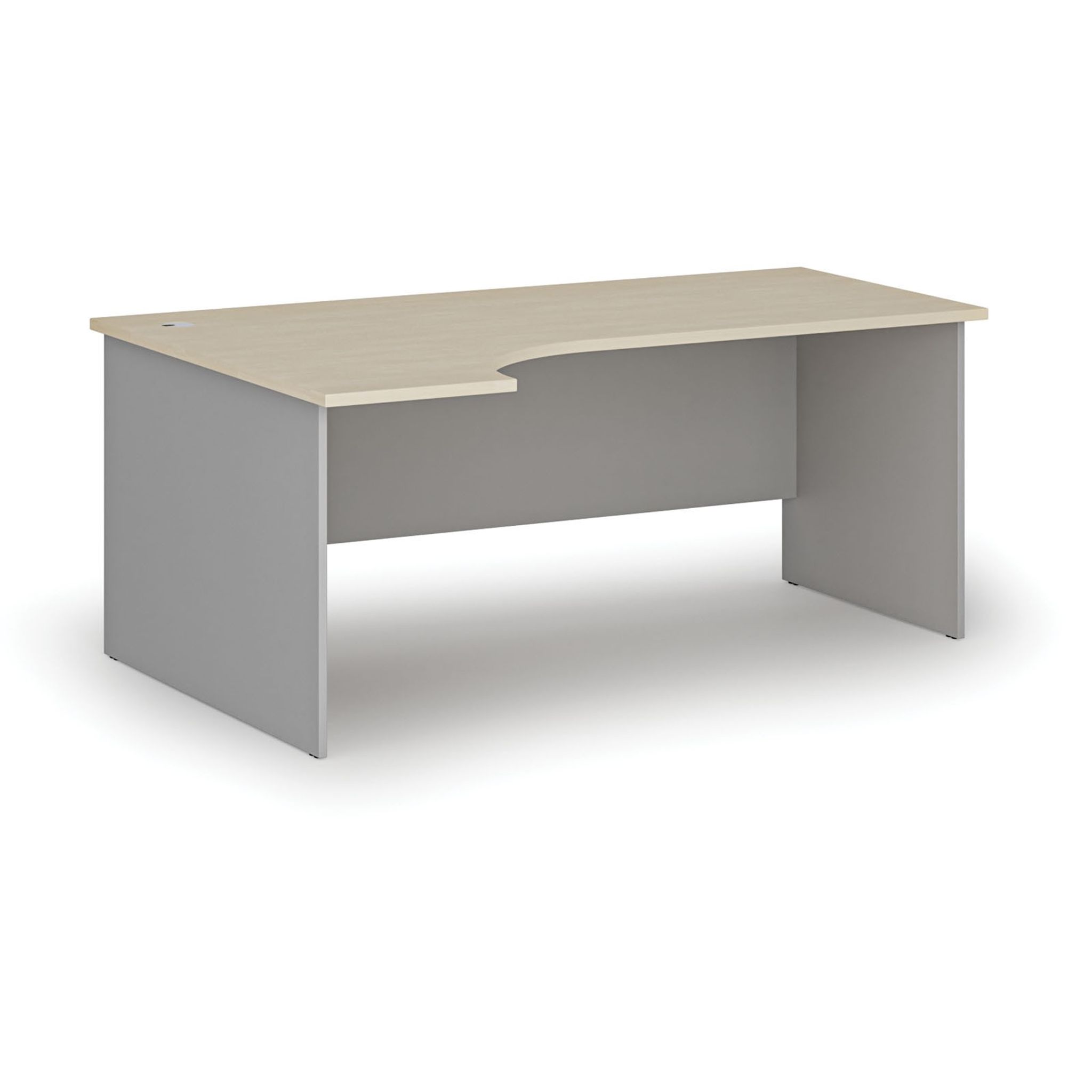 Büro-Eckschreibtisch PRIMO GRAY, 1800 x 1200 mm, links