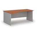 Büro-Eckschreibtisch PRIMO GRAY, 1800 x 1200 mm, links, grau/Kirsche