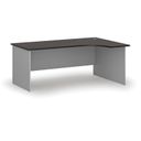 Büro-Eckschreibtisch PRIMO GRAY, 1800 x 1200 mm, rechts, grau/Wenge