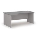 Büro-Eckschreibtisch PRIMO GRAY, 180x120 cm, links, grau/Graphit