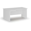 Büro-Eckschreibtisch PRIMO WHITE, 1600 x 1200 mm, links, weiß