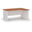 Büro-Eckschreibtisch PRIMO WHITE, 1600 x 1200 mm, rechts, weiß/Kirsche