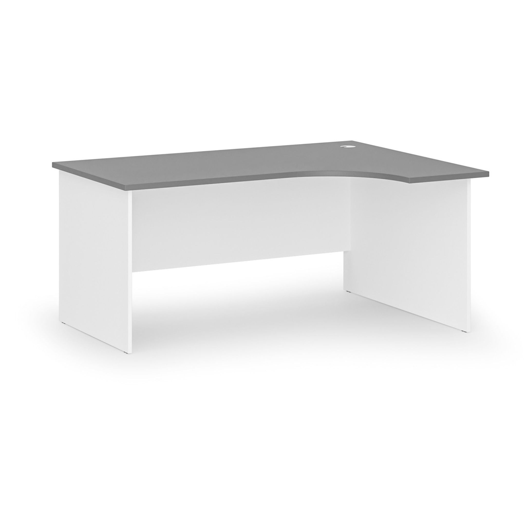Büro-Eckschreibtisch PRIMO WHITE, 160x120 cm, rechts, weiß/Graphit