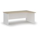 Büro-Eckschreibtisch PRIMO WHITE, 1800 x 1200 mm, rechts, Eiche weiß/natur