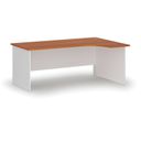 Büro-Eckschreibtisch PRIMO WHITE, 1800 x 1200 mm, rechts, weiß/Kirsche