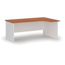Büro-Eckschreibtisch PRIMO WHITE, 180x120 cm, rechts, weiß/Kirsche