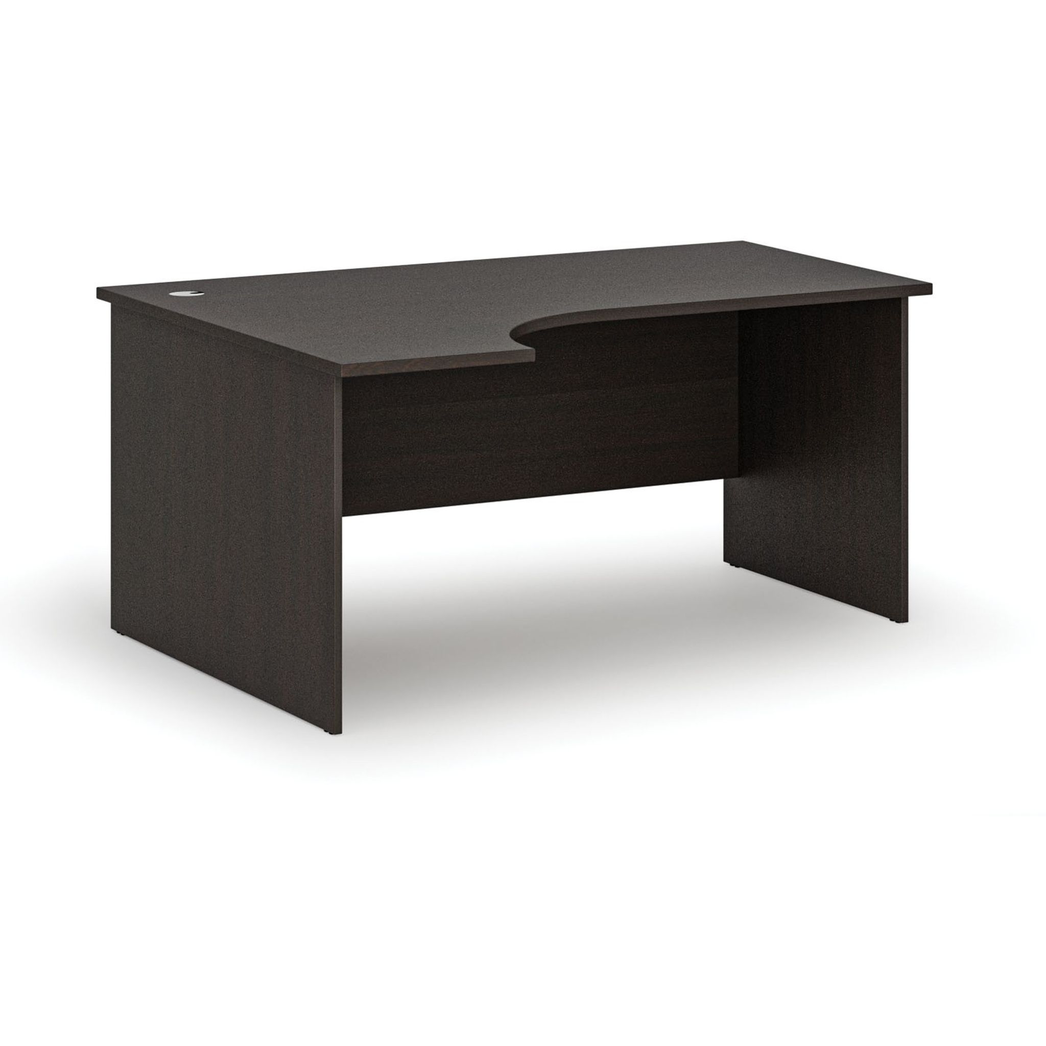 Büro-Eckschreibtisch PRIMO WOOD, 1600 x 1200 mm, links, Wenge