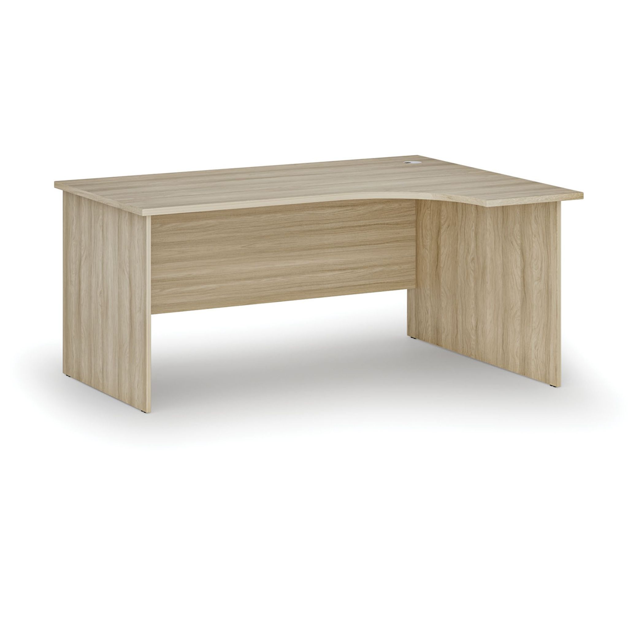 Büro-Eckschreibtisch PRIMO WOOD, 1600 x 1200 mm, rechts, Eiche natur