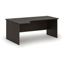 Büro-Eckschreibtisch PRIMO WOOD, 1800 x 1200 mm, links, Wenge