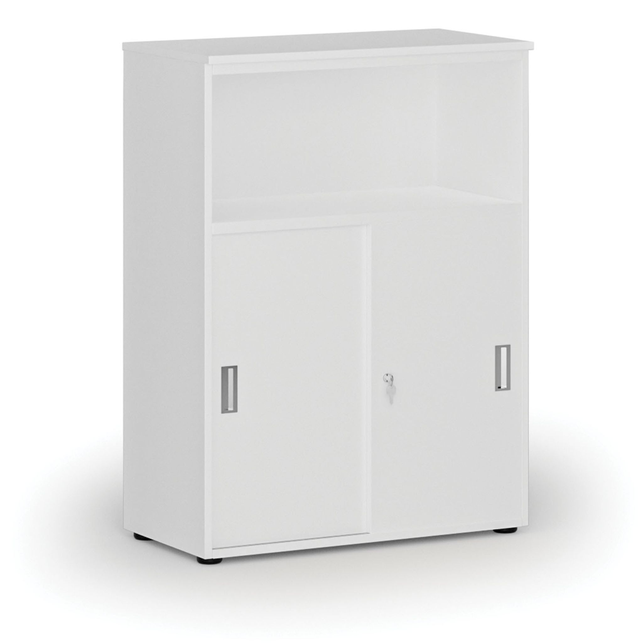Büro-Kombischrank mit Schubladentür PRIMO WHITE, 800 x 420 x 1087 mm, weiß