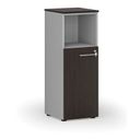 Büro-Kombischrank PRIMO GRAY, 1087 x 400 x 420 mm, grau/Wenge