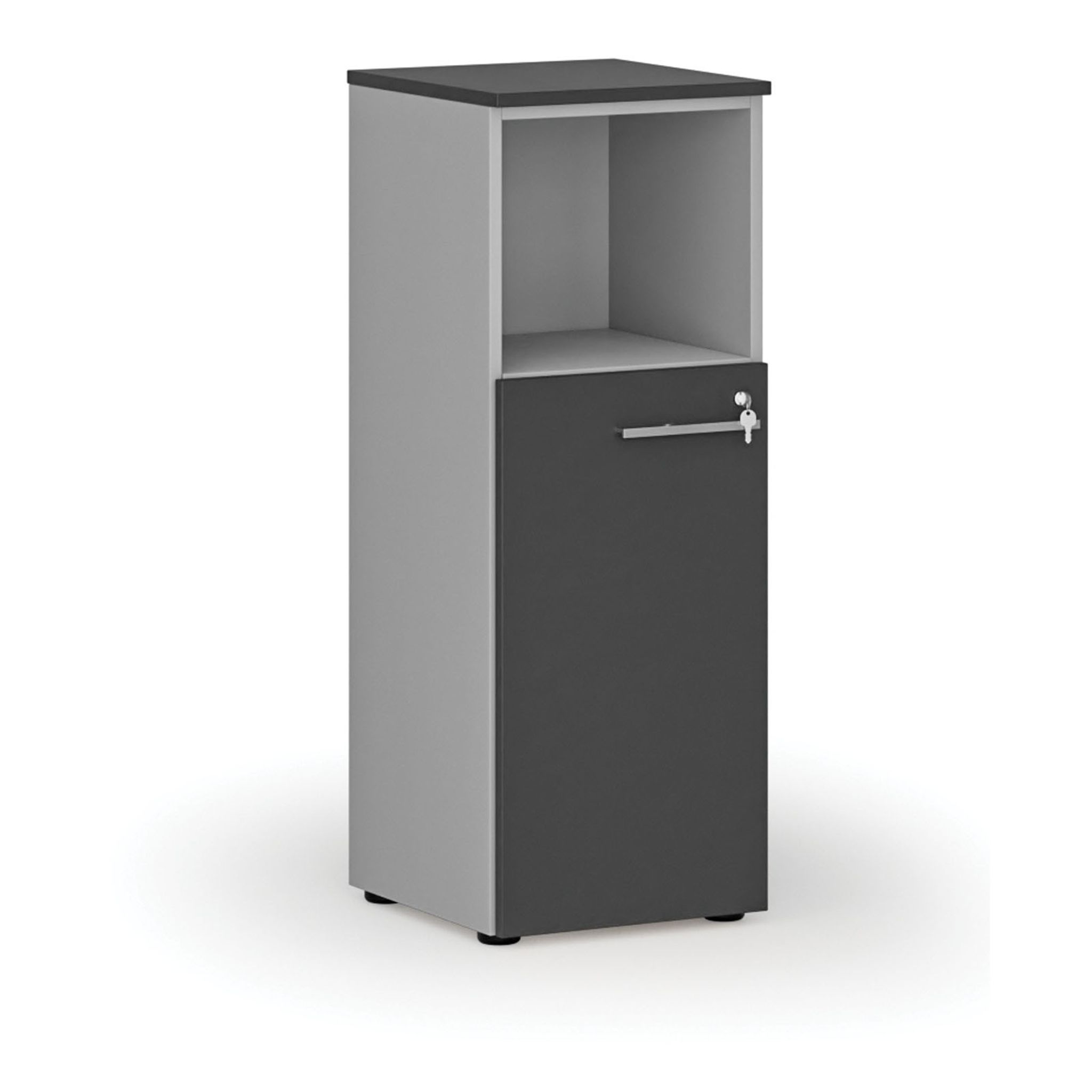 Büro-Kombischrank PRIMO GRAY, 400 x 420 x 1087 mm, grau/Graphit