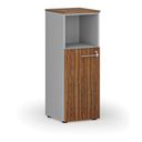 Büro-Kombischrank PRIMO GRAY, 400 x 420 x 1087 mm, grau/Nussbaum