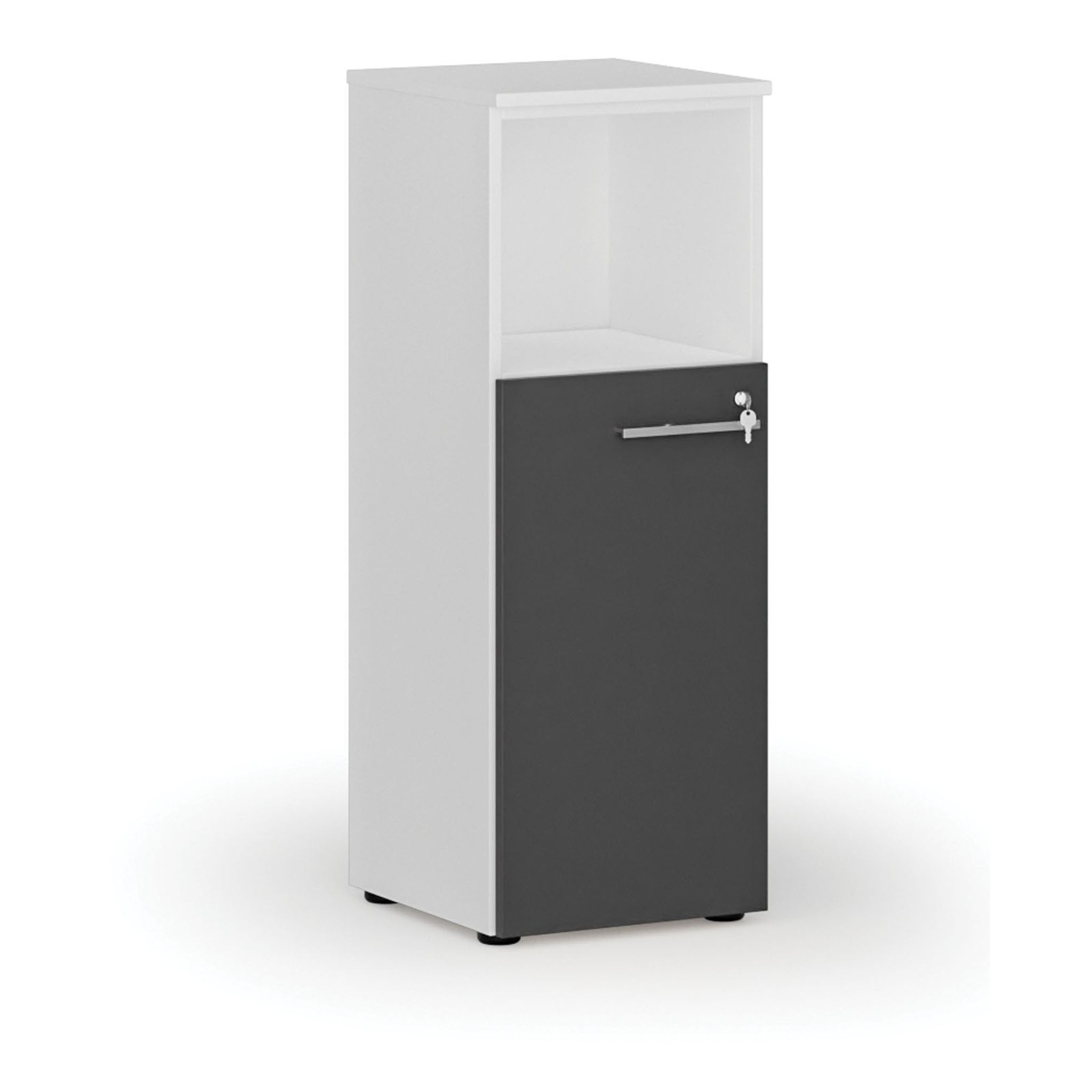 Büro-Kombischrank PRIMO WHITE, 400 x 420 x 1087 mm, weiß/Graphit