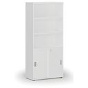 Büro-Kombischrank PRIMO WHITE, Schiebetür auf 2 Etagen, 1781 x 800 x 420 mm, weiß
