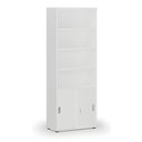 Büro-Kombischrank PRIMO WHITE, Schiebetür auf 2 Etagen, 800 x 420 x 2128 mm, weiß