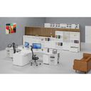 Büro-Kombischrank PRIMO WHITE, Tür auf 2 Etagen, 1781 x 400 x 420 mm, weiß
