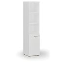 Büro-Kombischrank PRIMO WHITE, Tür auf 2 Etagen, 400 x 420 x 1781 mm, weiß