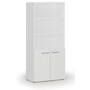Büro-Kombischrank PRIMO WHITE, Tür auf 2 Etagen, 800 x 420 x 1781 mm, weiß