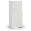 Büro-Kombischrank PRIMO WHITE, Tür auf 3 Etagen, 800 x 420 x 1781 mm, weiß