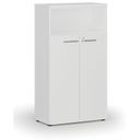 Büro-Kombischrank PRIMO WHITE, Tür auf 3 Etagen, 800 x 420 x 1434 mm, weiß