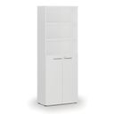 Büro-Kombischrank PRIMO WHITE, Tür auf 3 Etagen, 800 x 420 x 2128 mm, weiß