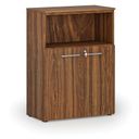 Büro-Kombischrank PRIMO WOOD, 800 x 420 x 1087 mm, Nussbaum