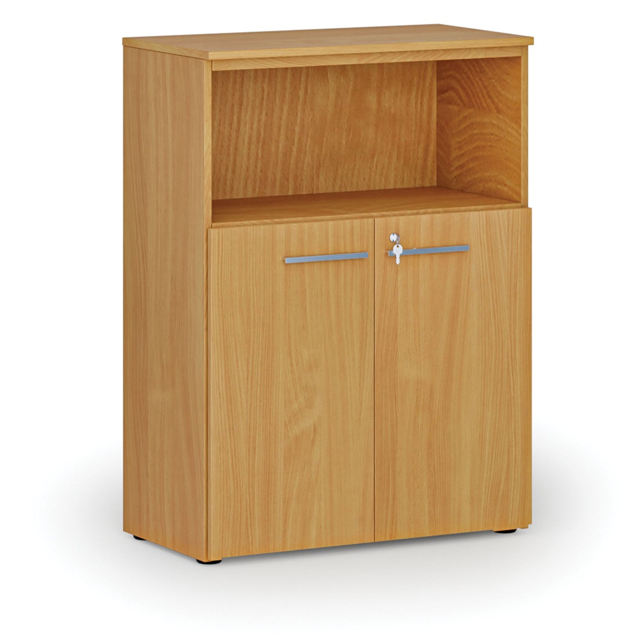 Büro-Kombischrank PRIMO WOOD, 800 x 420 x 1087 mm, Buche