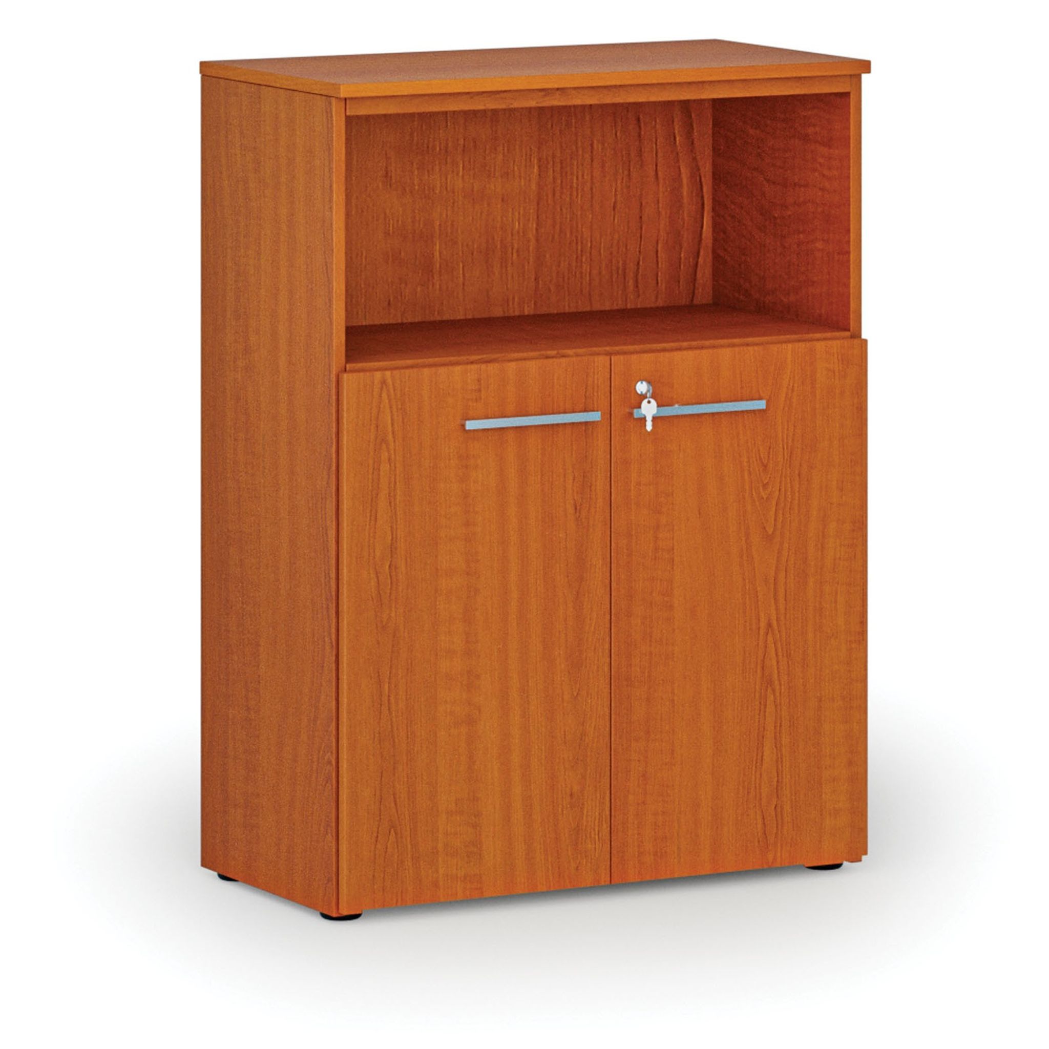 Büro-Kombischrank PRIMO WOOD, 800 x 420 x 1087 mm, Kirsche