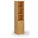 Büro-Kombischrank PRIMO WOOD, Tür auf 2 Etagen, 400 x 420 x 1781 mm, Buche