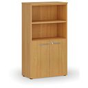 Büro-Kombischrank PRIMO WOOD, Tür auf 2 Etagen, 800 x 420 x 1434 mm, Buche