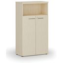 Büro-Kombischrank PRIMO WOOD, Tür auf 3 Etagen, 800 x 420 x 1434 mm, Birke
