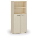 Büro-Kombischrank PRIMO WOOD, Tür auf 3 Etagen, 800 x 420 x 1781 mm, Birke