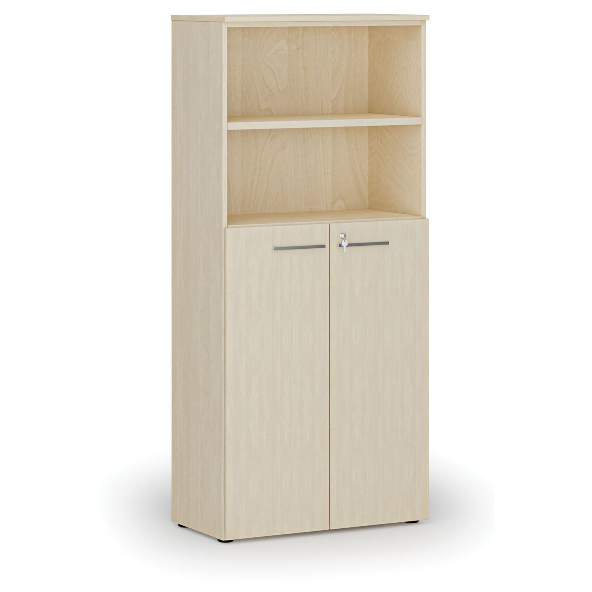 Büro-Kombischrank PRIMO WOOD, Tür auf 3 Etagen, 1781 x 800 x 420 mm