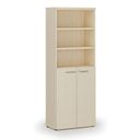 Büro-Kombischrank PRIMO WOOD, Tür auf 3 Etagen, 800 x 420 x 2128 mm, Birke