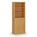 Büro-Kombischrank PRIMO WOOD, Tür auf 3 Etagen, 800 x 420 x 2128 mm, Buche