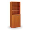 Büro-Kombischrank PRIMO WOOD, Tür auf 3 Etagen, 800 x 420 x 2128 mm, Kirsche