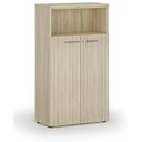 Büro-Kombischrank PRIMO WOOD, Tür auf 3 Etagen, 800 x 420 x 1434 mm, Eiche natur
