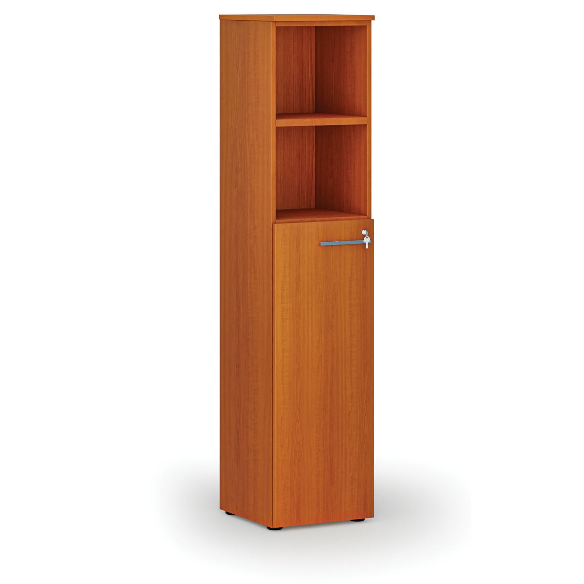 Büro-Kombischrank PRIMO WOOD, Tür für 3 Etagen, 1781 x 400 x 420 mm, Kirsche