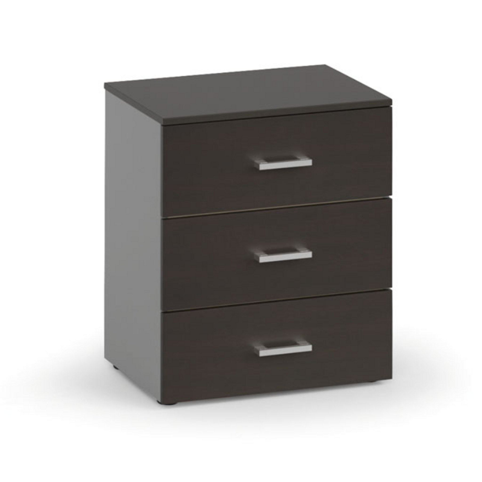 Büro-Kommode, Büro-Schubladenschrank PRIMO 2023, 740 x 420 x 600, grau /wenge