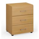 Büro-Kommode, Büro-Schubladenschrank PRIMO Classic 2023, 740 x 420 x 600 mm, Buche